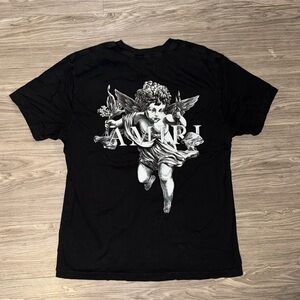 Amiri Short Sleeve Tee Shirt Angel Graphic Black Mens Size Small